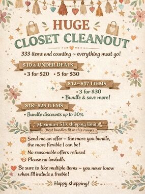 🛍️ Closet cleanout!Bundle & save! 😊